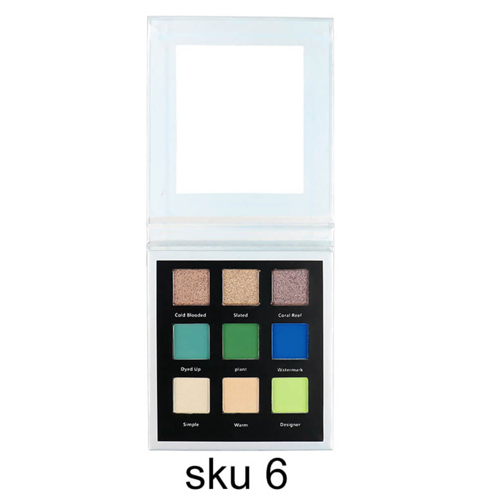 Paleta de sombras de ojos de 9 colores High Pigment Square