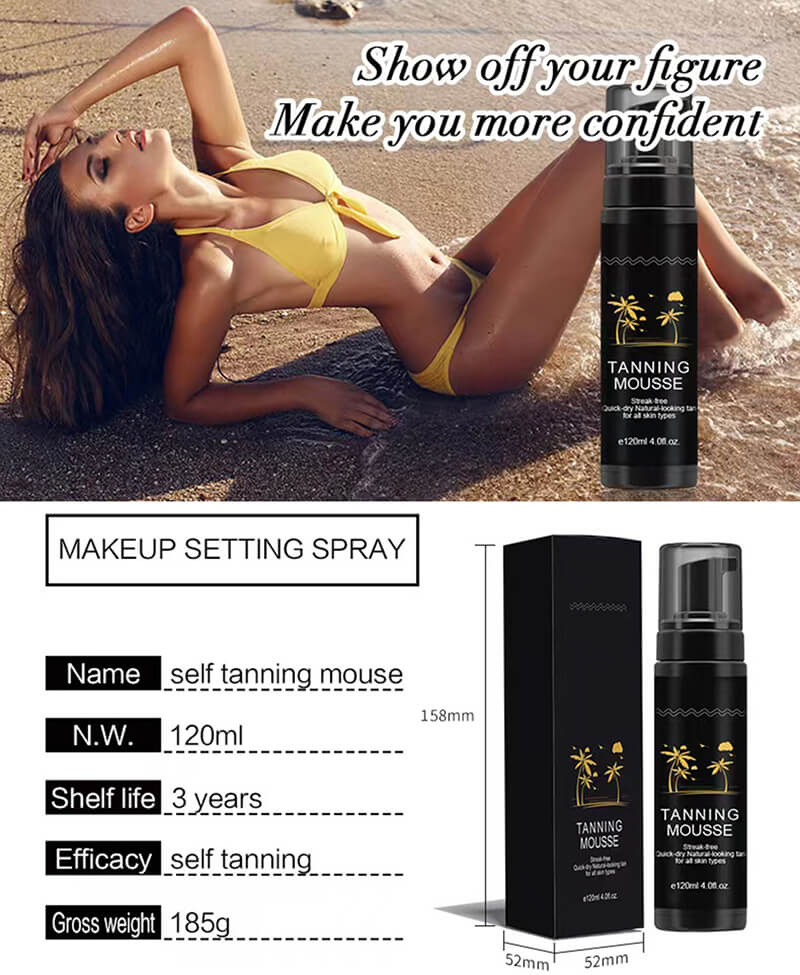 Tanning mousse bronzer moisturizing cream body tanning lotion sun beach