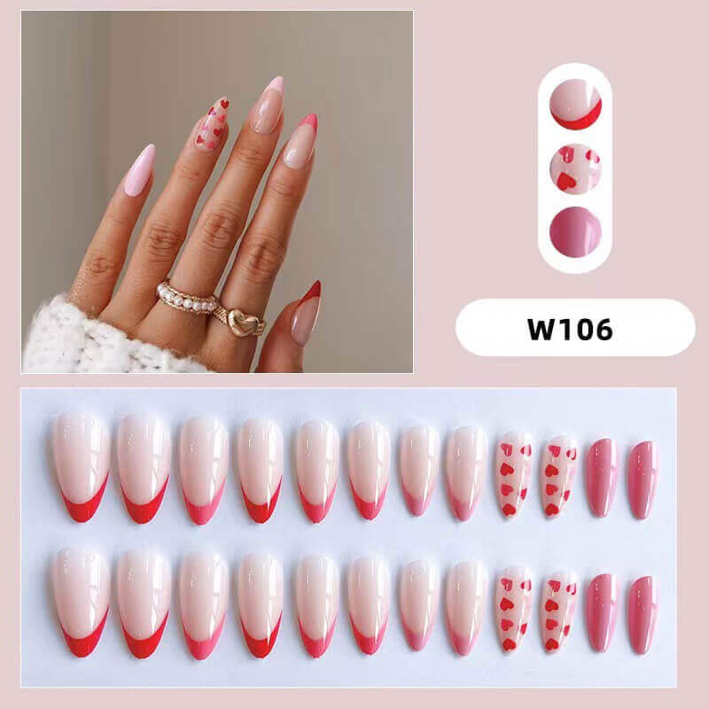Press on nails long ballet false nails french butterfly diversified