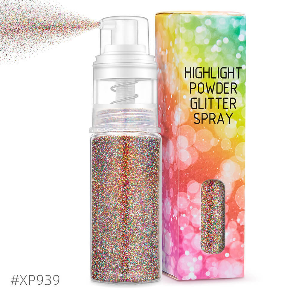 26 color highlight powder glitter spray for body face hair nail art high gloss
