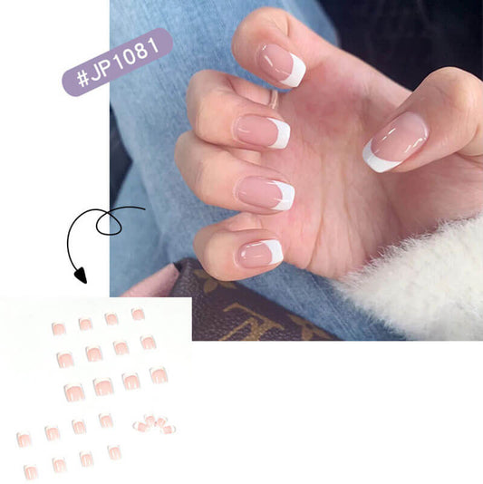 Pink press on nails manicure fake nails nail patches removable