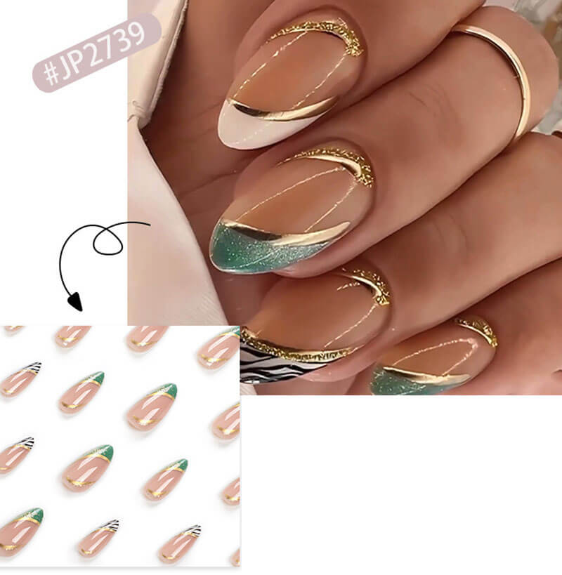Nails fake nails wearable manicure French style nail art finished nails