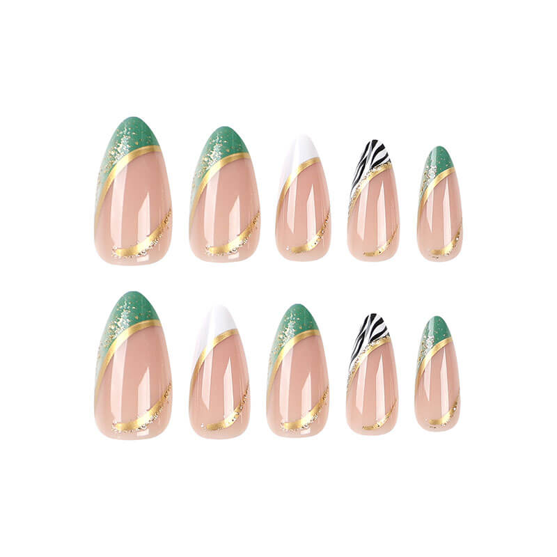 Nails fake nails wearable manicure French style nail art finished nails