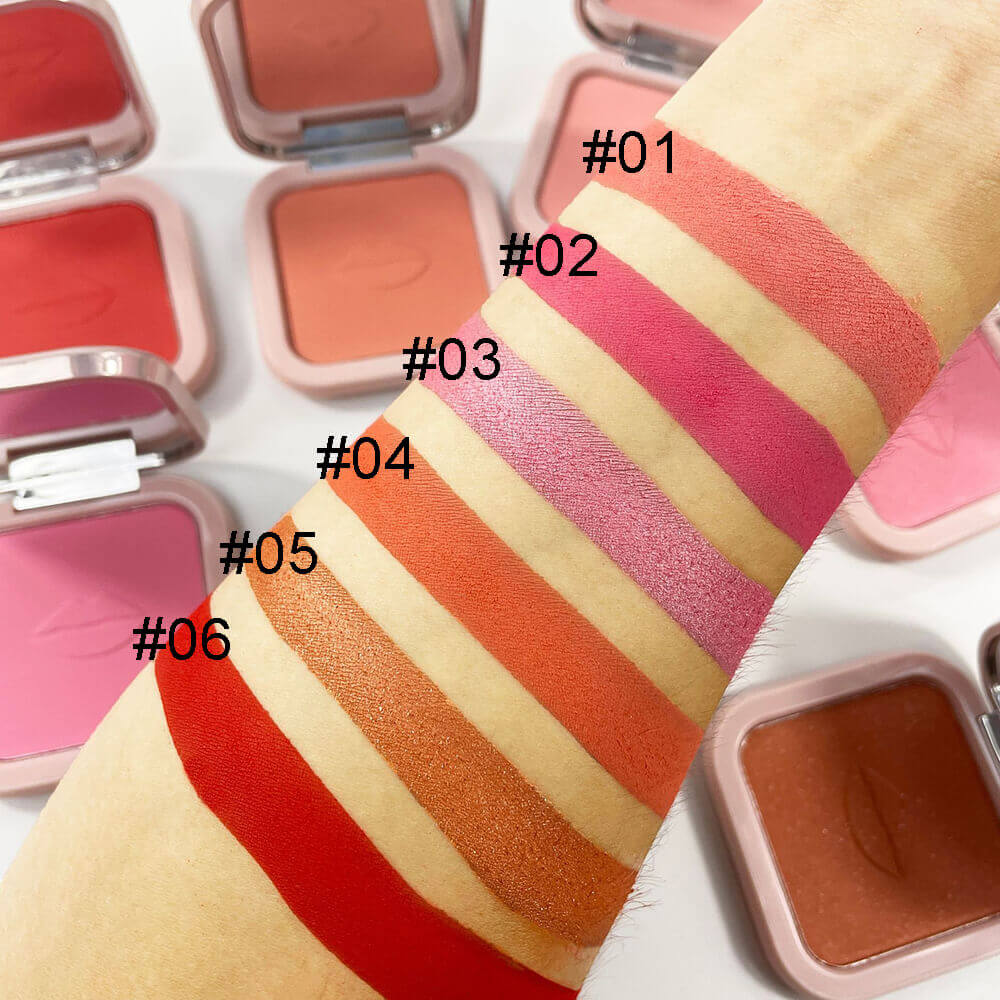 6 color blush contour palette blusher high pigmented flawless