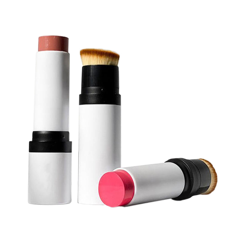 5 color cream blush stick double-ended blusher with brush waterproof