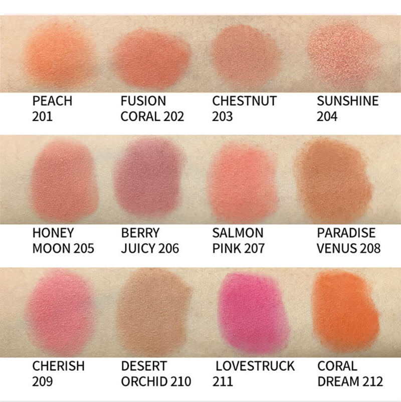 12 color blush blusher pressed powder cheek brighten high pigmented