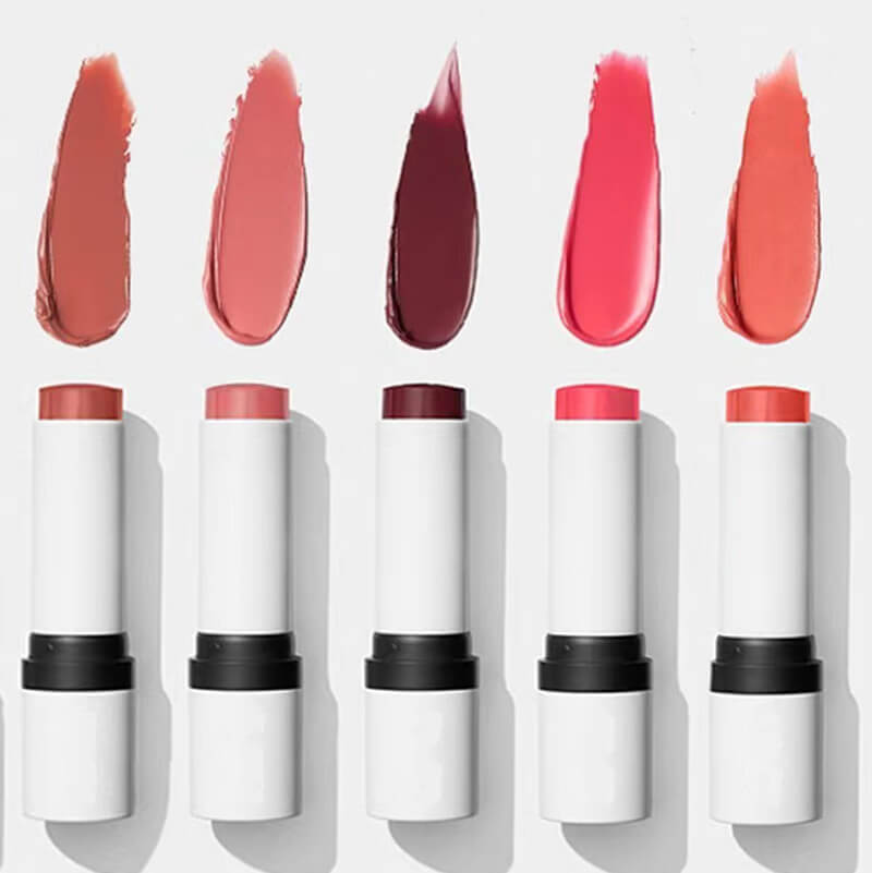5 color cream blush stick double-ended blusher with brush waterproof