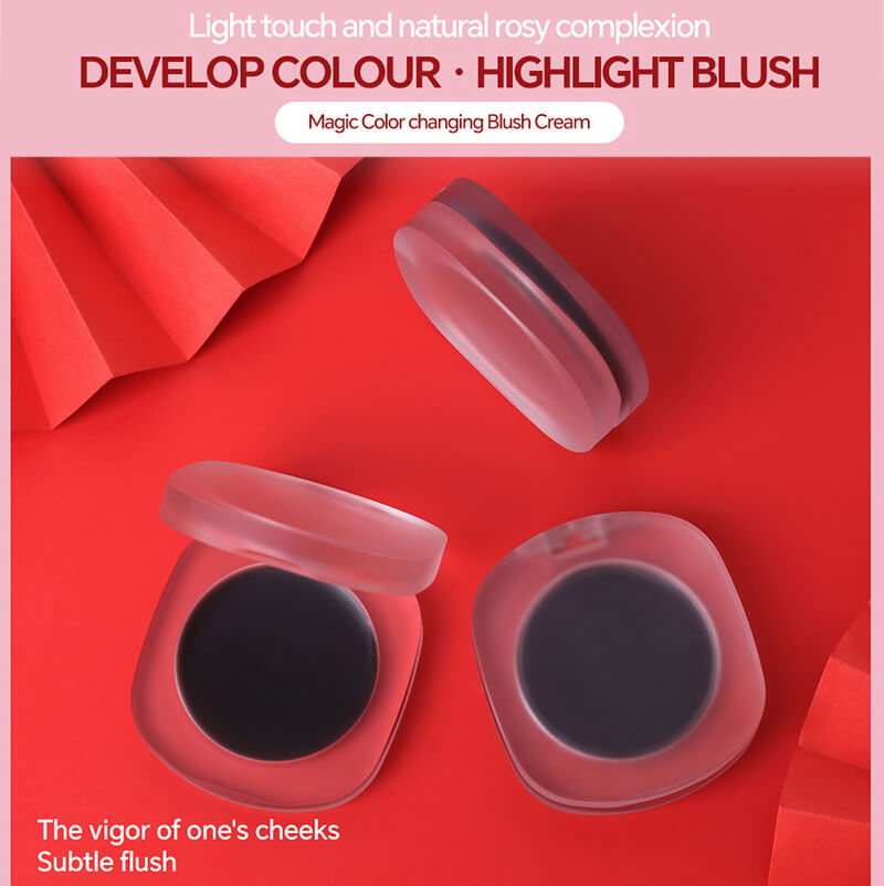 2 color magic blush cream temperature change blusher for lip & cheek
