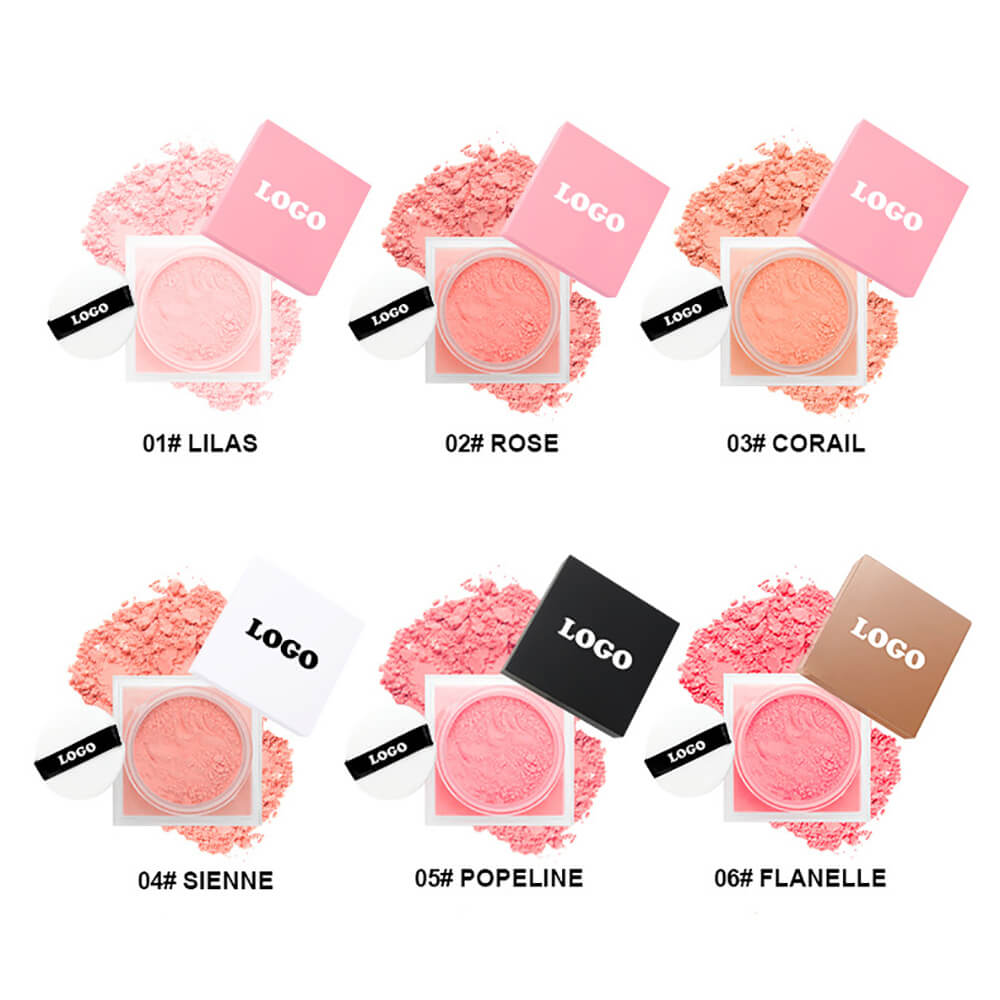 6 color blush powder long-lasting waterproof oil-control blusher brighten