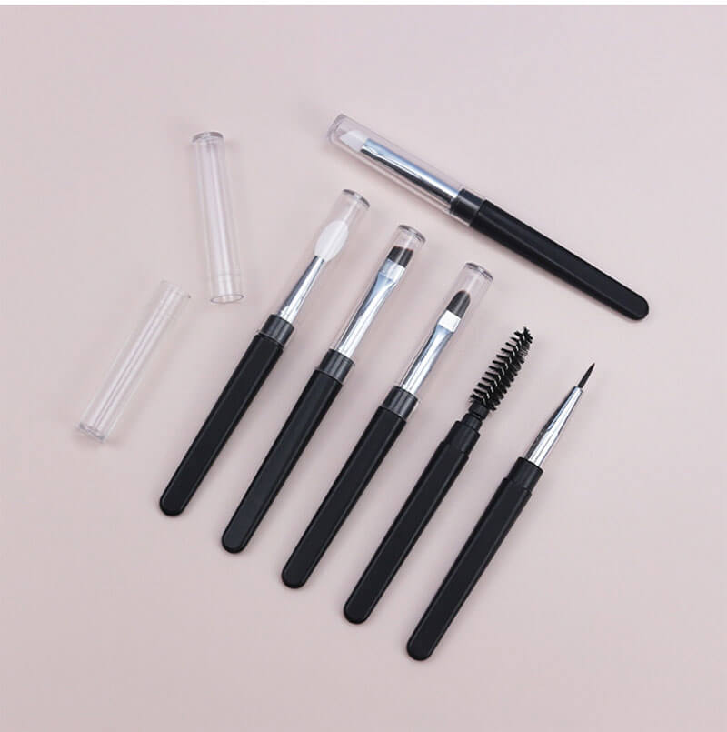 Portable makeup brush silicone soft lip eyebrow eyeliner brushes