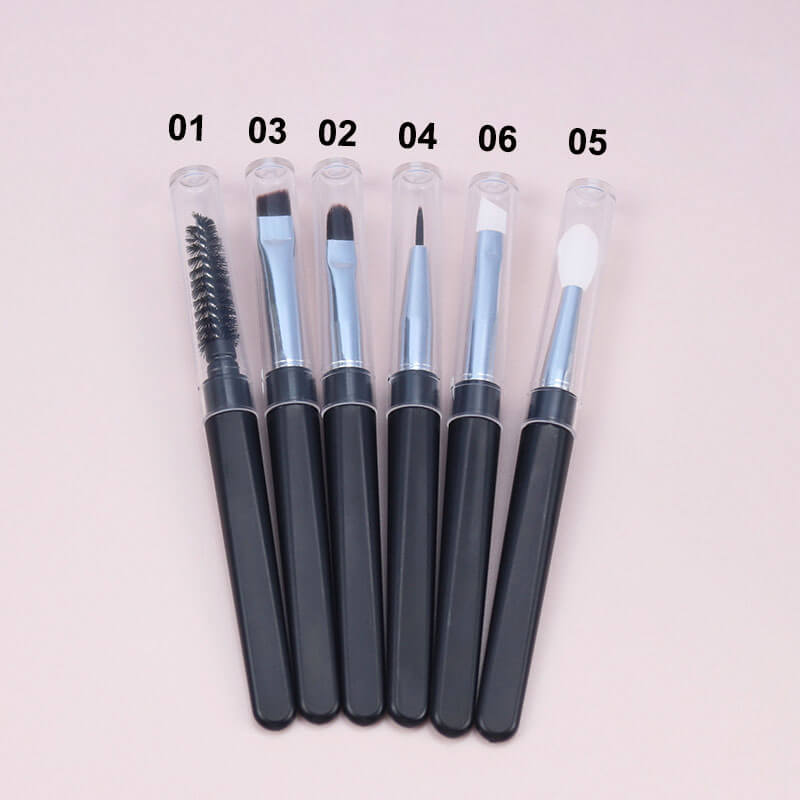 Portable makeup brush silicone soft lip eyebrow eyeliner brushes