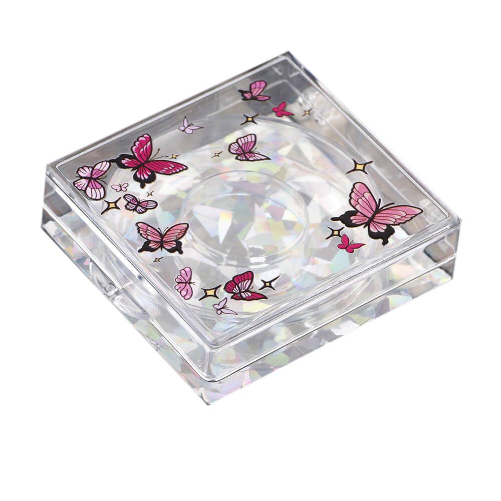 12 color butterfly eyelash packaging box square new lash storage box
