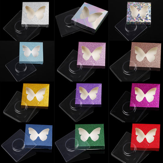 12 color butterfly eyelash box square lash packaging box fashion style