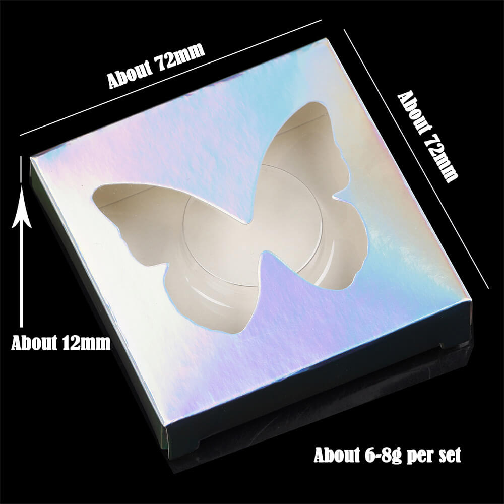 12 color butterfly eyelash box square lash packaging box fashion style