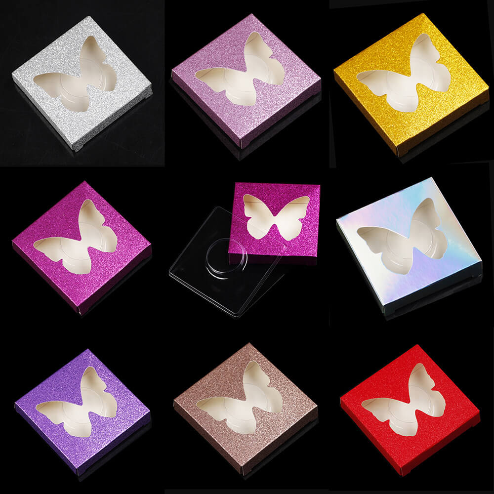 12 color butterfly eyelash box square lash packaging box fashion style