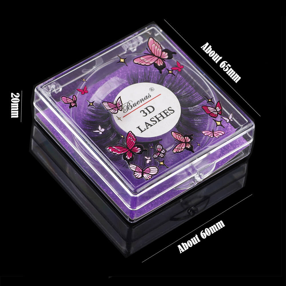 12 color butterfly eyelash packaging box square new lash storage box