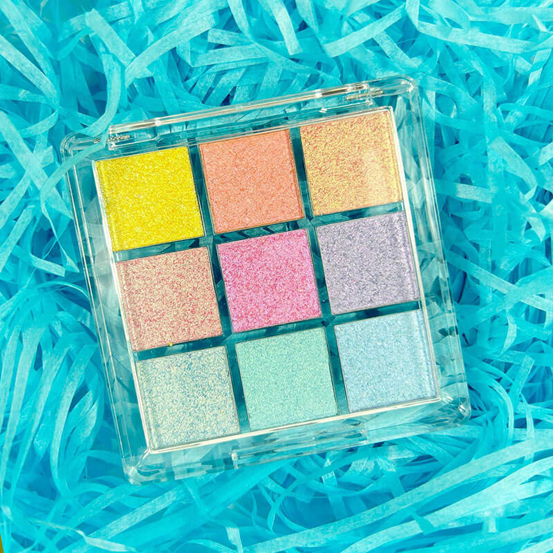 New 9 color chameleon eyeshadow palette glitter shiny pearlescent