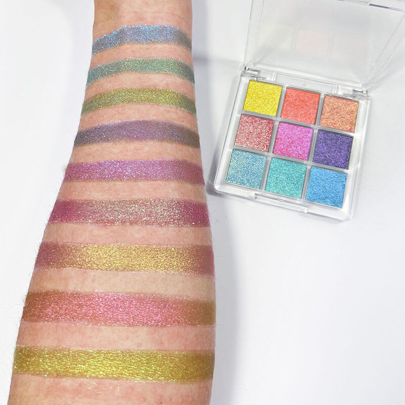 New 9 color chameleon eyeshadow palette glitter shiny pearlescent