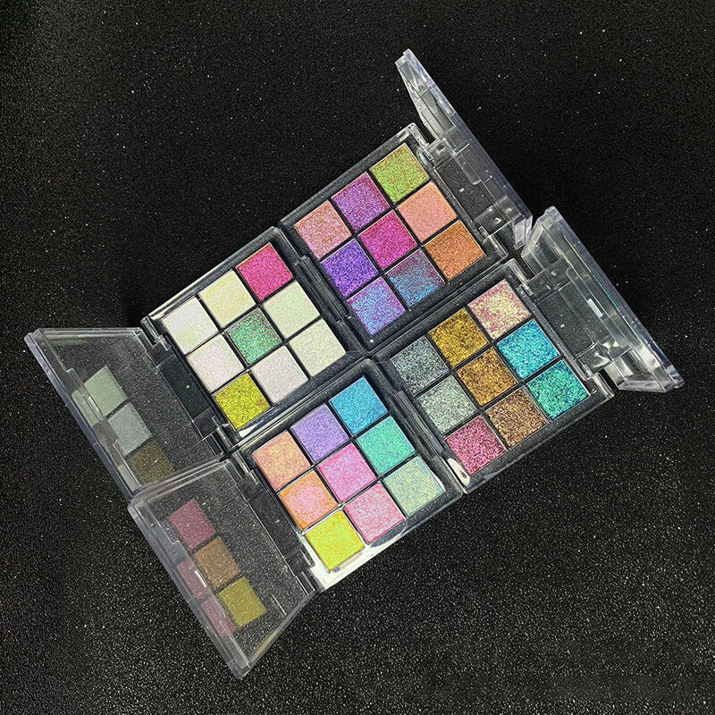 New 9 color chameleon eyeshadow palette glitter shiny pearlescent