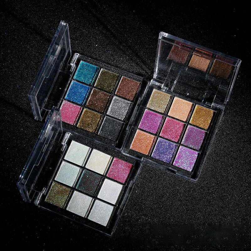 New 9 color chameleon eyeshadow palette glitter shiny pearlescent
