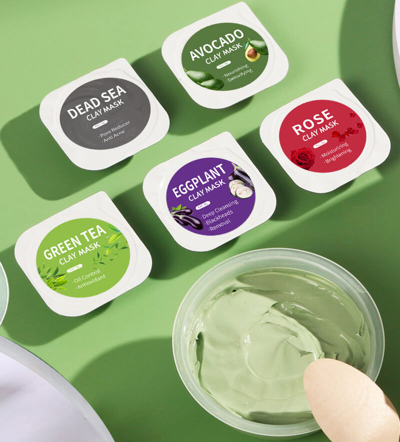 Face mask clay mask mud mask avocado green tea rose deep pore clean