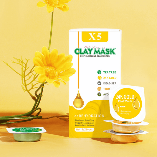 Clay mask kit cleansing mask face mask turmeric green tea anti-acne hydrating