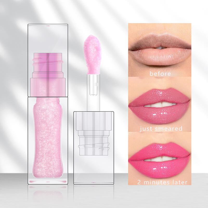 3 color lip oil glitter color change moisturizing lip essence oil