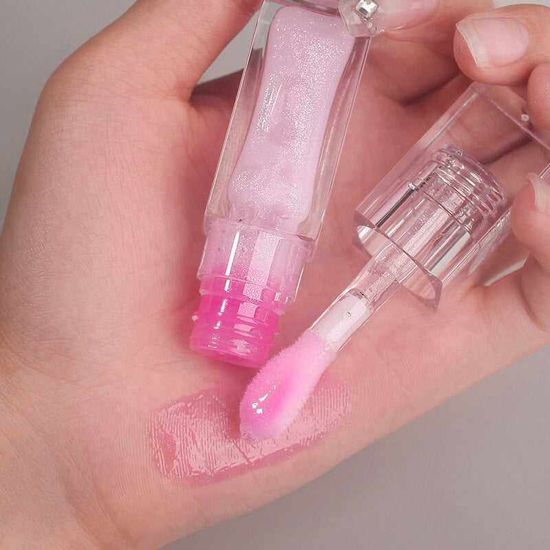 3 color lip oil glitter color change moisturizing lip essence oil
