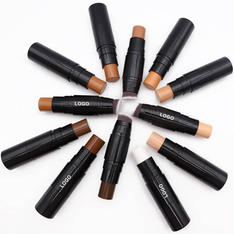 19 color concealer contour stick with brush waterproof full cover black tube