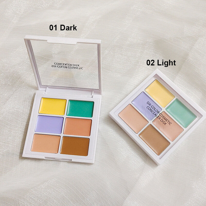 6 color concealer palette cream contour waterproof lasting full coverage