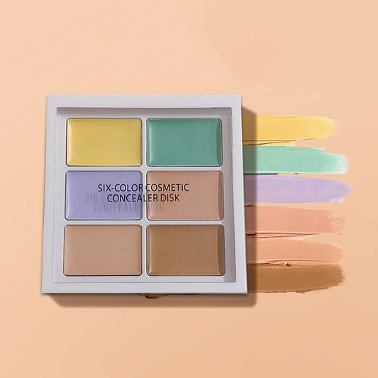 6 color concealer palette cream contour waterproof lasting full coverage