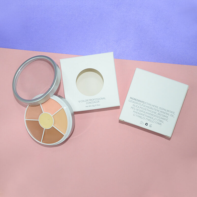6 color concealer contour palette no-sticky full coverage moisturizing