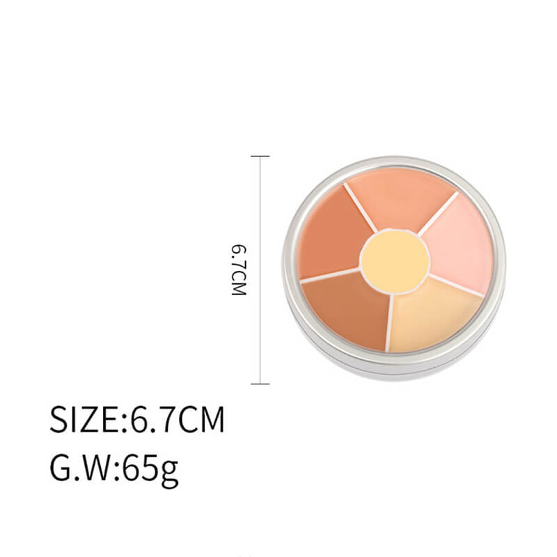 6 color concealer contour palette no-sticky full coverage moisturizing