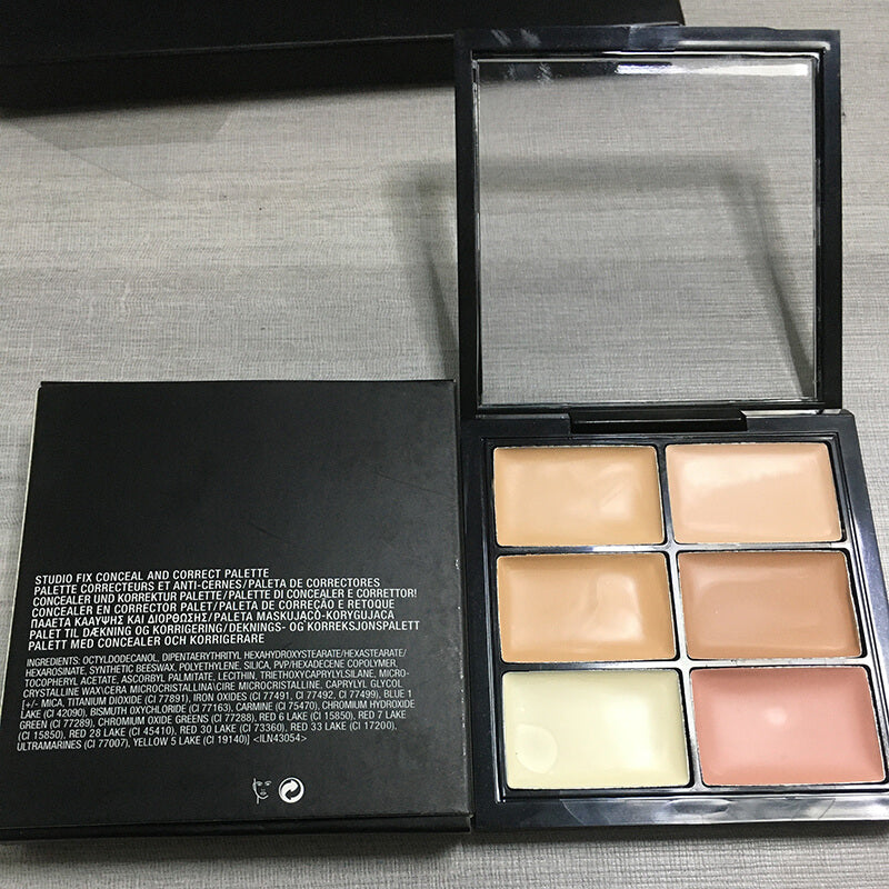 6 color concealer palette cream full coverage matte finish long lasting