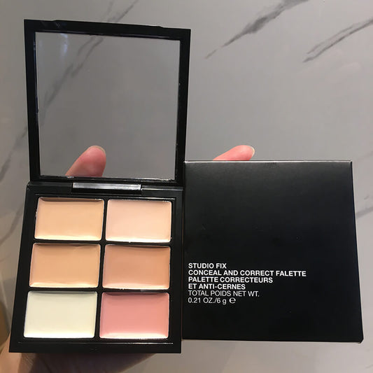 6 color concealer palette cream full coverage matte finish long lasting