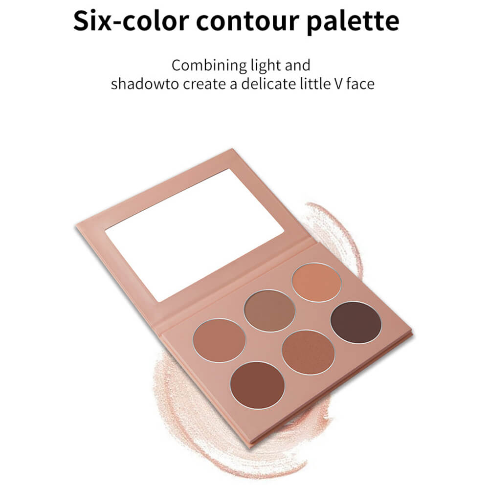 6 color contour palette face nose shadow long lasting private label