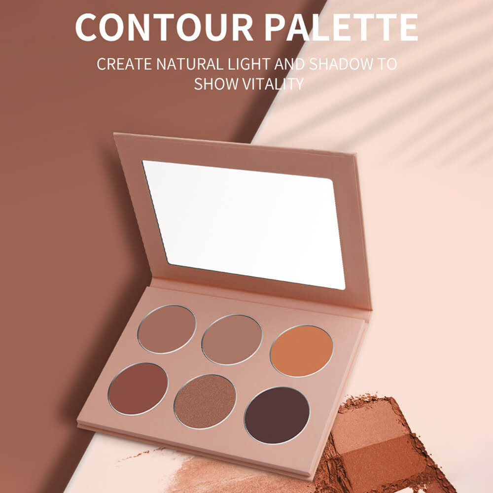 6 color contour palette face nose shadow long lasting private label
