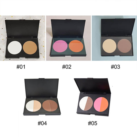 Polvo de sombra mate de contorno de 3 colores