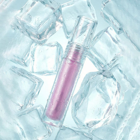6-Shade "Ice Bomb" Plumping Lip Oil Cooling Dewy Lip Gloss Zinc Alloy Applicator