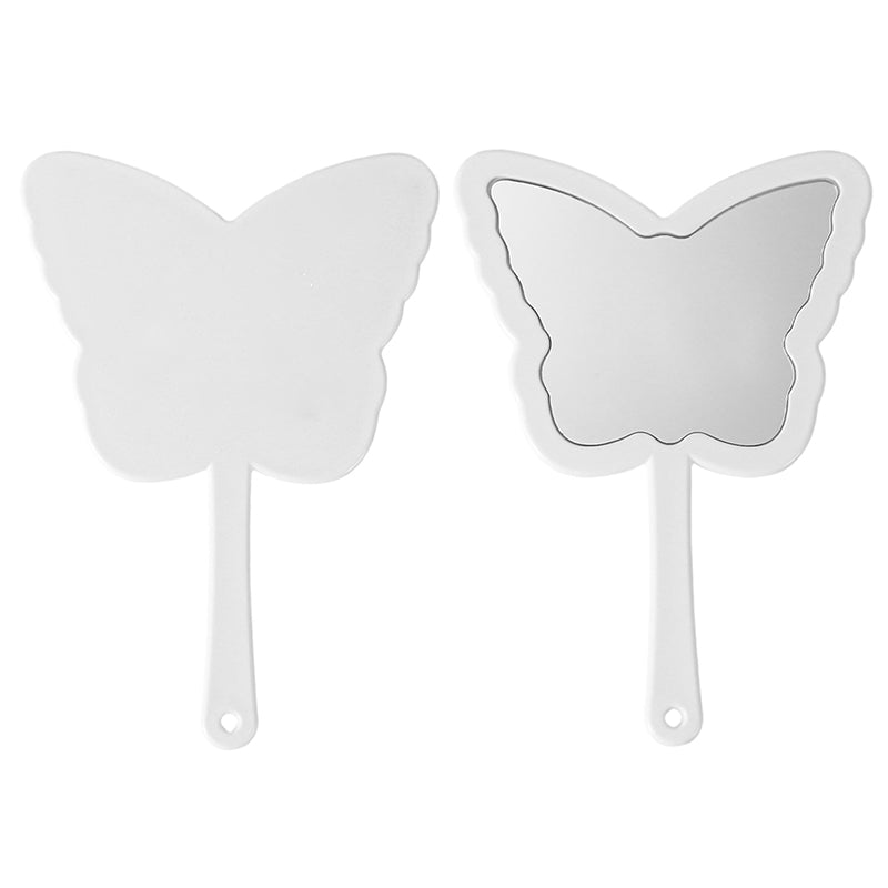 4 color butterfly-shaped handheld makeup mirror portable HD small mirror 20*14cm