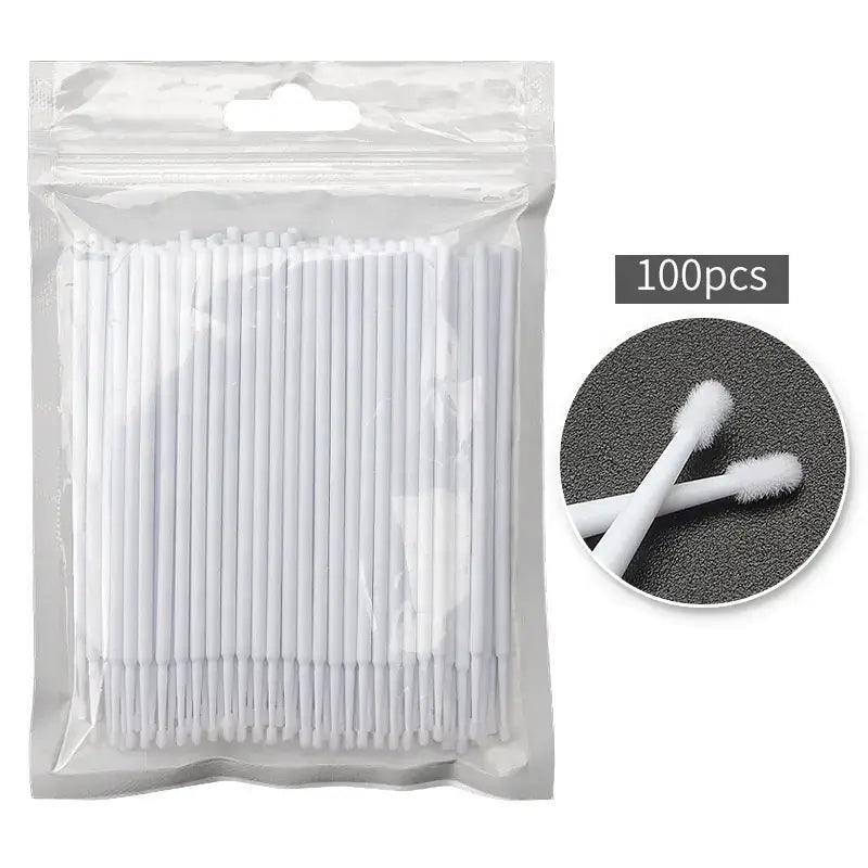 Cotton swab stick eyelash clean brush extension dental applicator tips 100pcs/bag