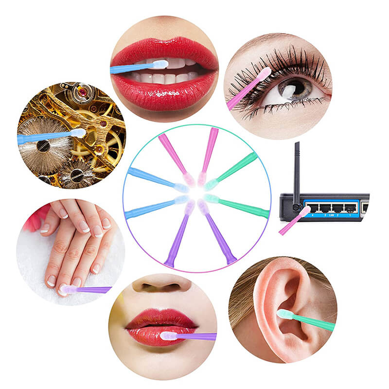 Cotton swab stick eyelash clean brush extension dental applicator tips 100pcs/bag
