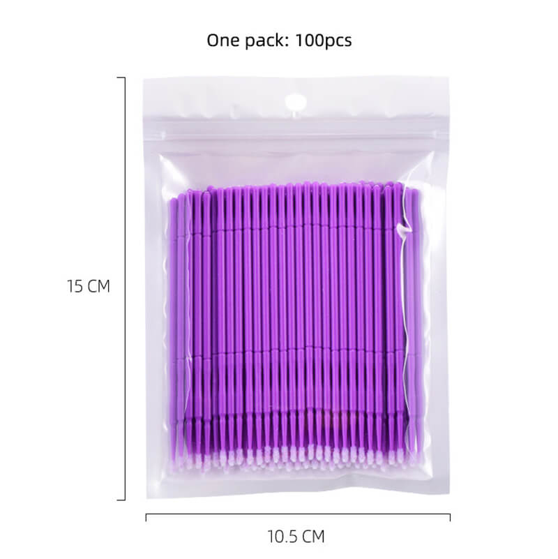 Cotton swab stick eyelash clean brush extension dental applicator tips 100pcs/bag