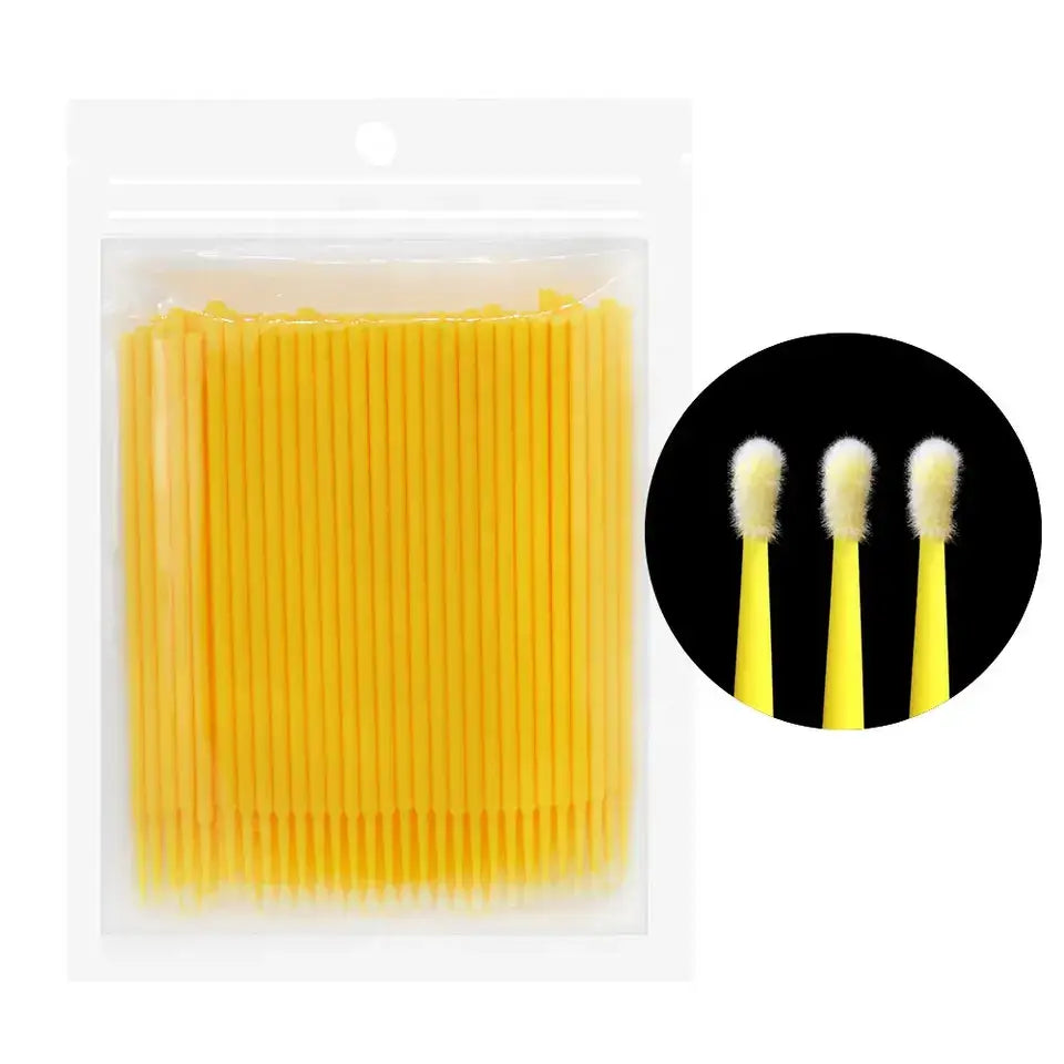 Cotton swab stick eyelash clean brush extension dental applicator tips 100pcs/bag