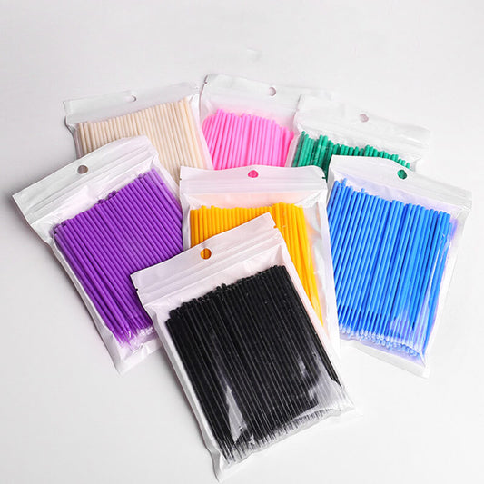 Cotton swab stick eyelash clean brush extension dental applicator tips 100pcs/bag