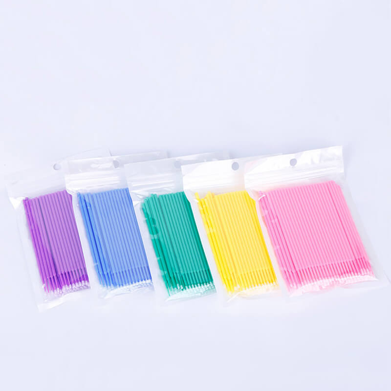 Cotton swab stick eyelash clean brush extension dental applicator tips 100pcs/bag