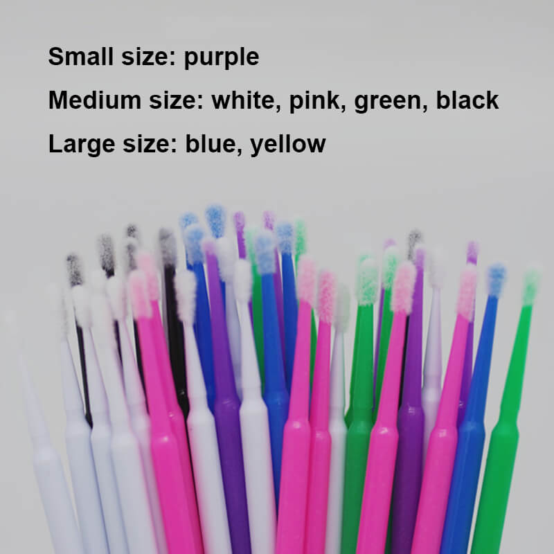 Cotton swab stick eyelash clean brush extension dental applicator tips 100pcs/bag