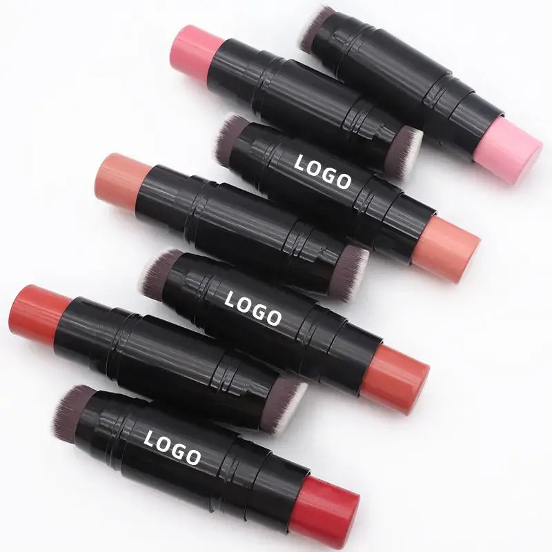 12 color 2 in 1 blush stick with brush cream waterproof vegan