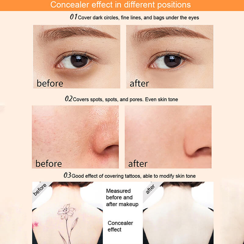 11 color cream concealer cover freckles acne marks dark circles foundation