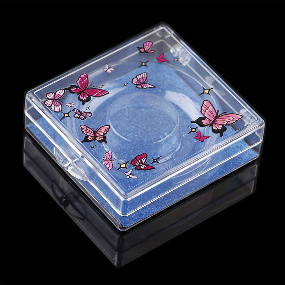 12 color butterfly eyelash packaging box square new lash storage box